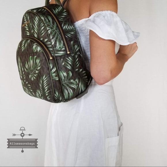 Michael Kors Medium Abbey Backpack Brown olive bag - Picture 3 of 8